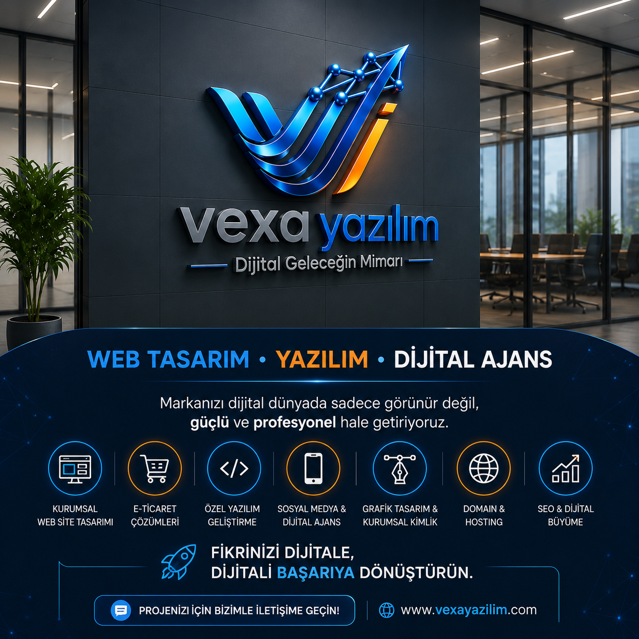 Vexa Yazılım ofis ve hizmetler kurumsal görseli